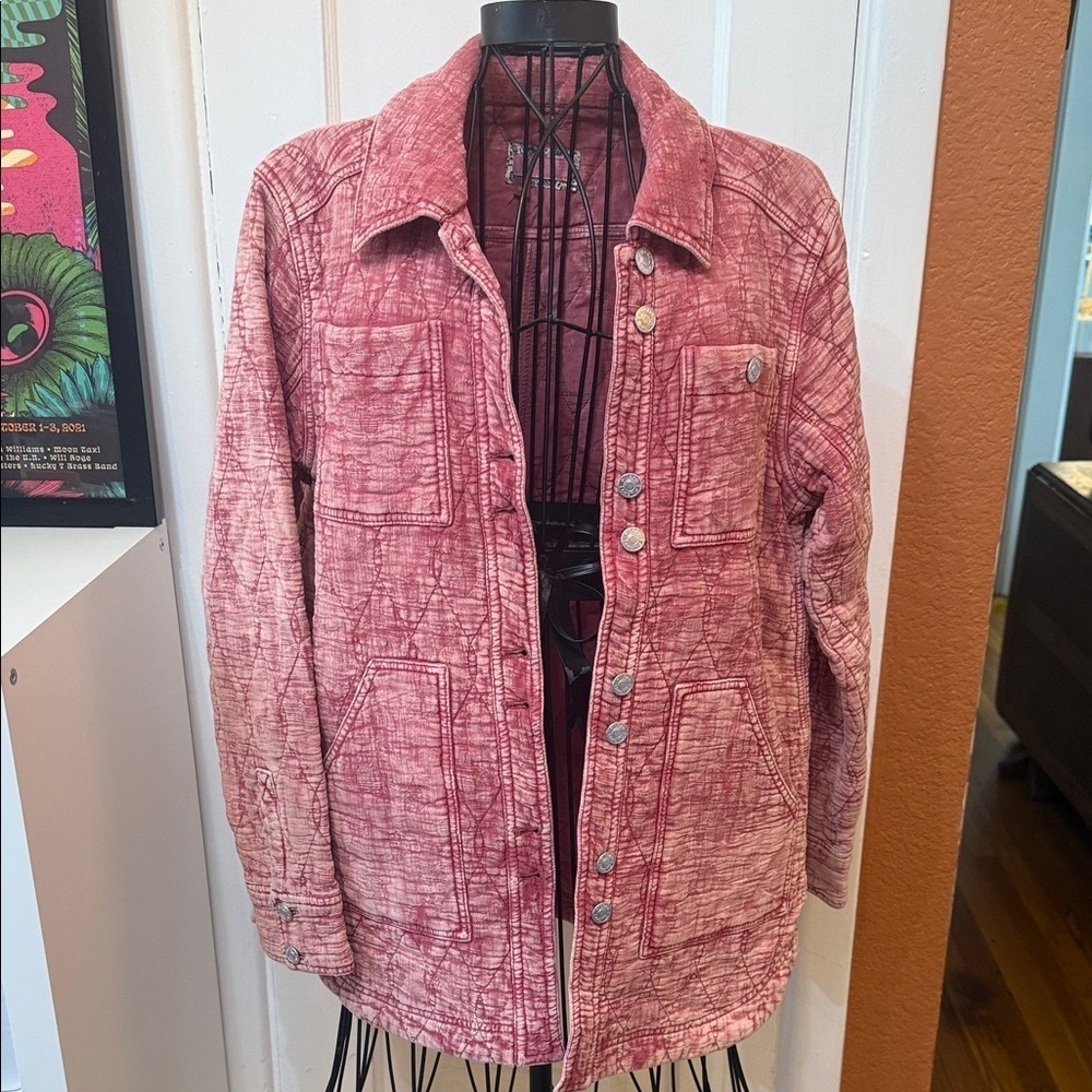 Pilcro The Fielder Quilted Shirt Jacket-Sz S